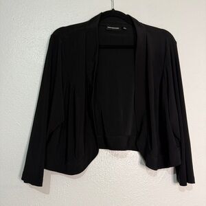Nina Leonard Black Open Front Cardigan. Sz 1X.